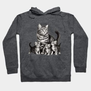 Feline Family - Warmth and Purrs Hoodie